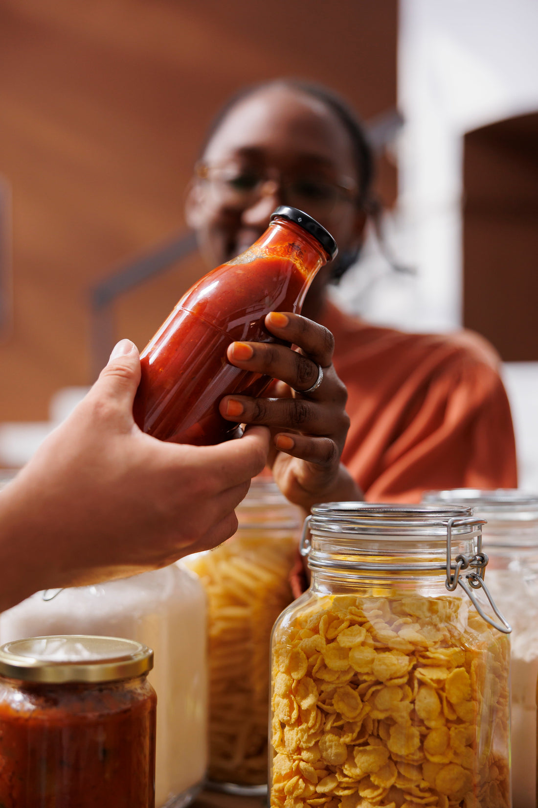 Spicy sandwich with hot sauce spread