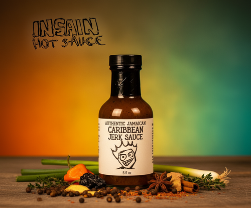 Insain Hot Sauce Authentic Jamaican Jerk Sauce 8 oz Caribbean heat and spice