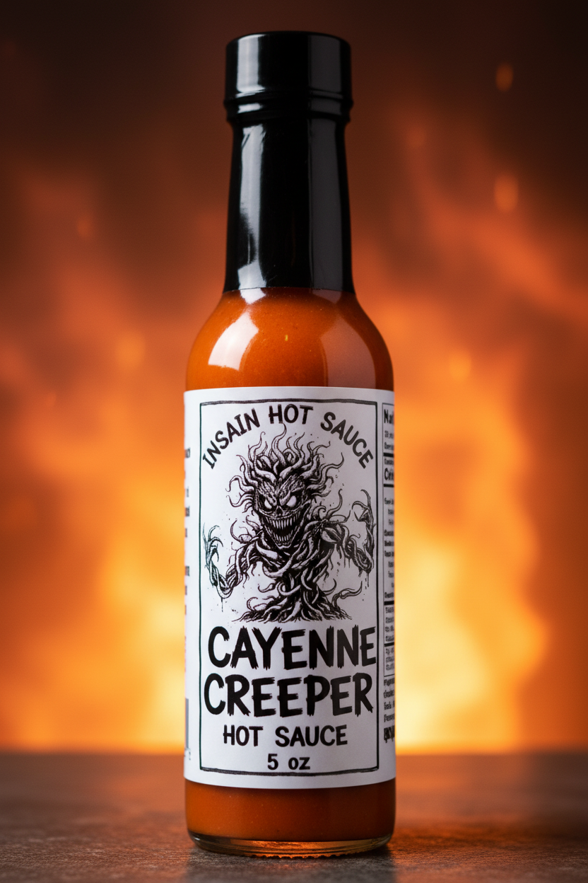 Insain Hot Sauce Cayenne Creeper 5 oz classic slow build cayenne pepper hot sauce