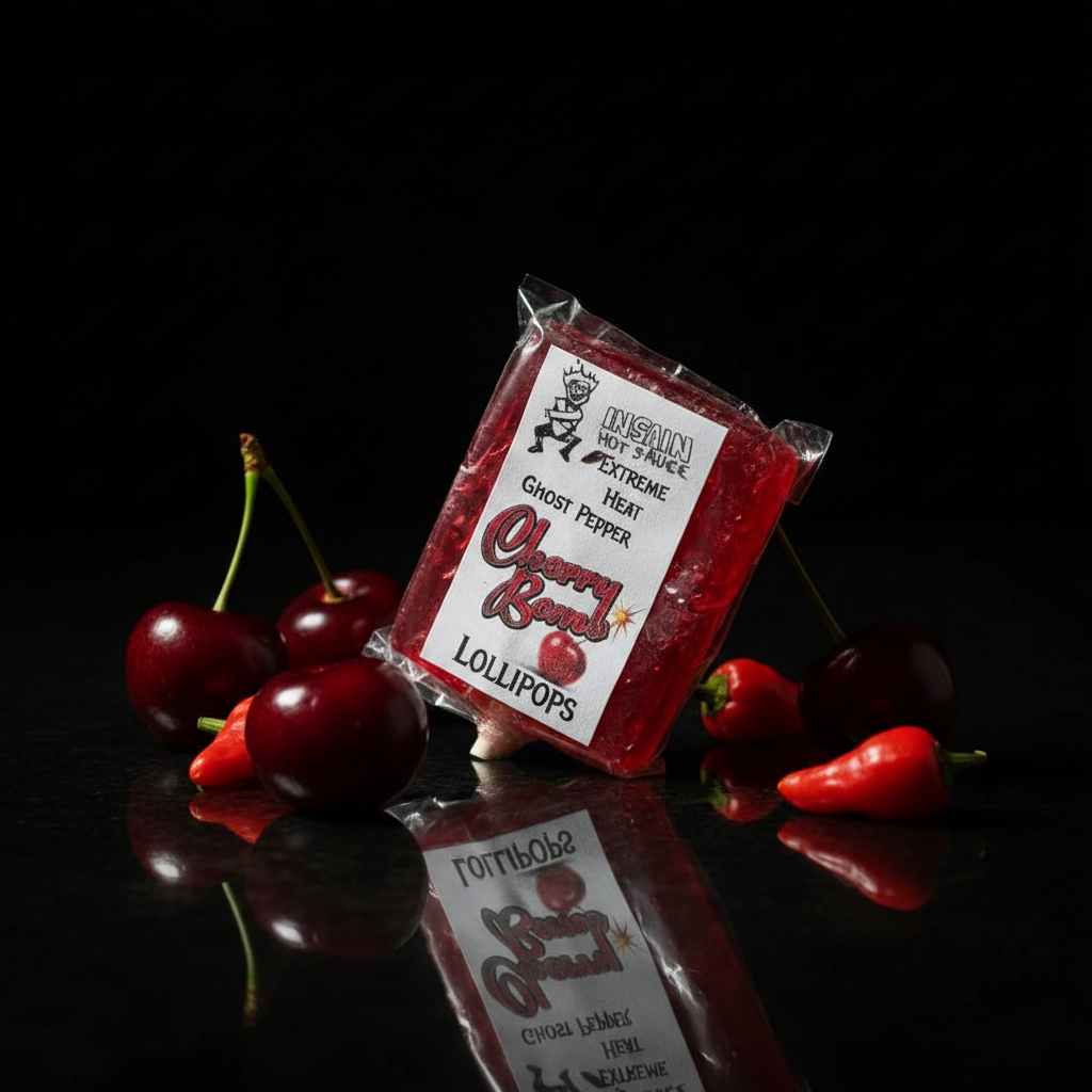 Cherry Bomb Ghost Pepper Lollipop