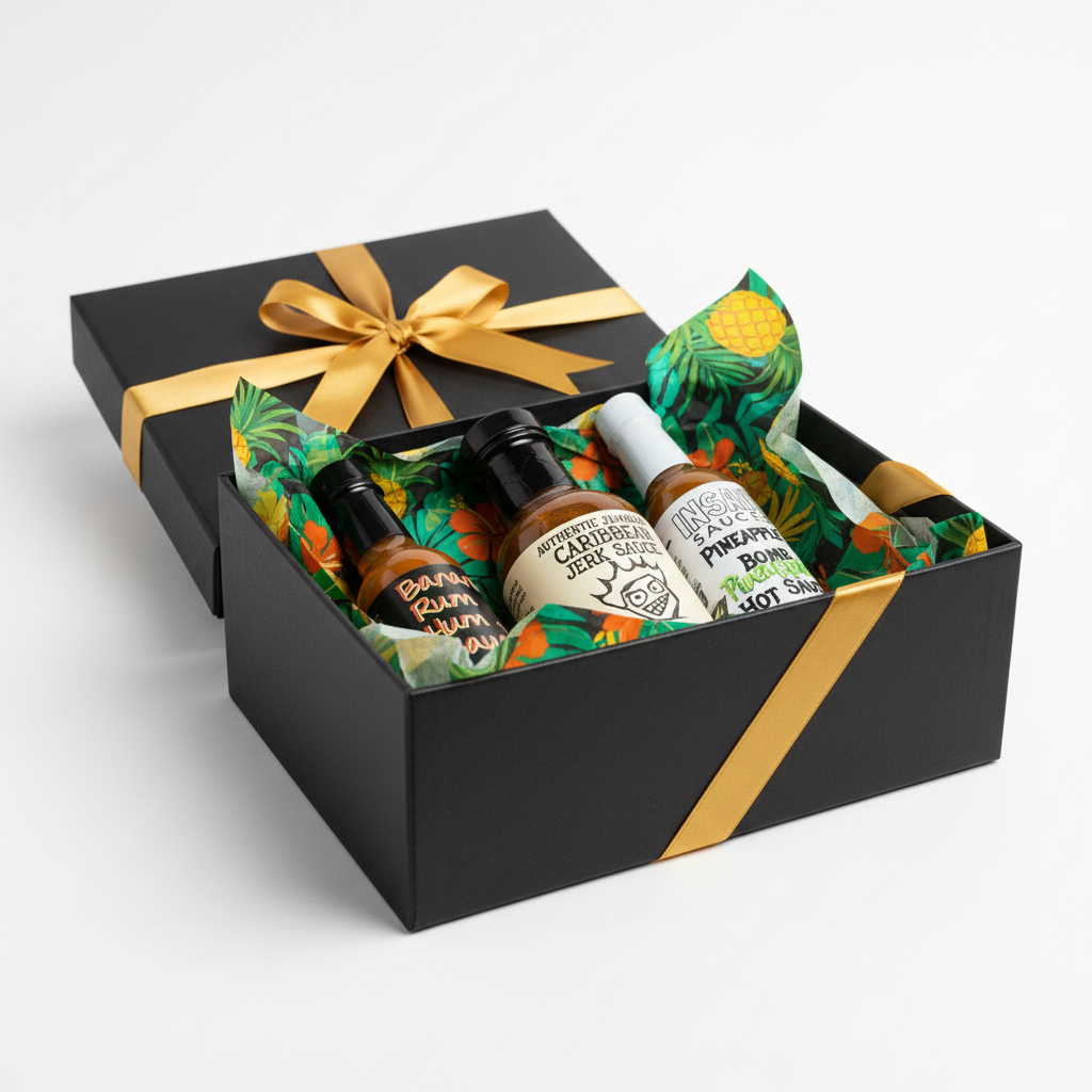 Caribbean Hot Sauce Gift Set - Best Tropical Heat Trio 3-Bottle Bundle
