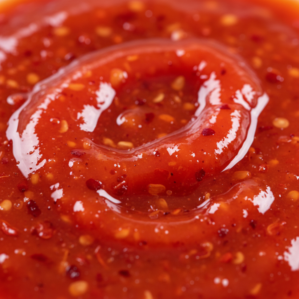 Close-up of Cayenne Creeper hot sauce texture