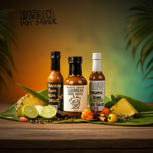 Caribbean Hot Sauce Gift Set - Best Tropical Heat Trio 3-Bottle Bundle