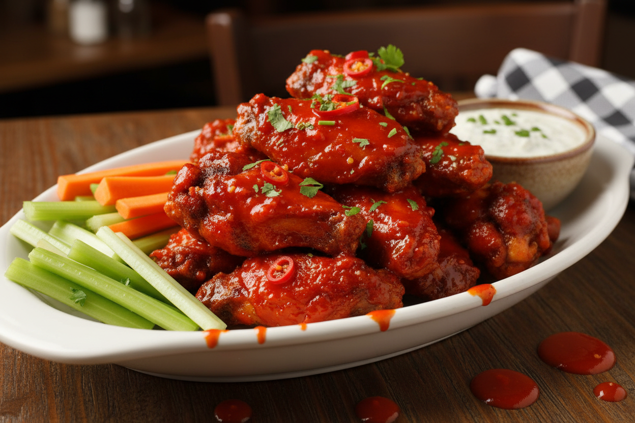 Buffalo Wing Extra Spicy wings platter