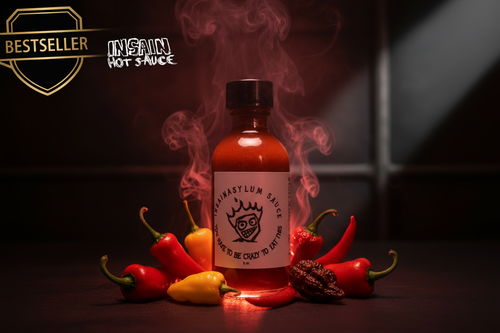 Insain Hot Sauce Insainasylum 6 Carolina Reaper 2 oz 6 million Scoville extreme hot sauce